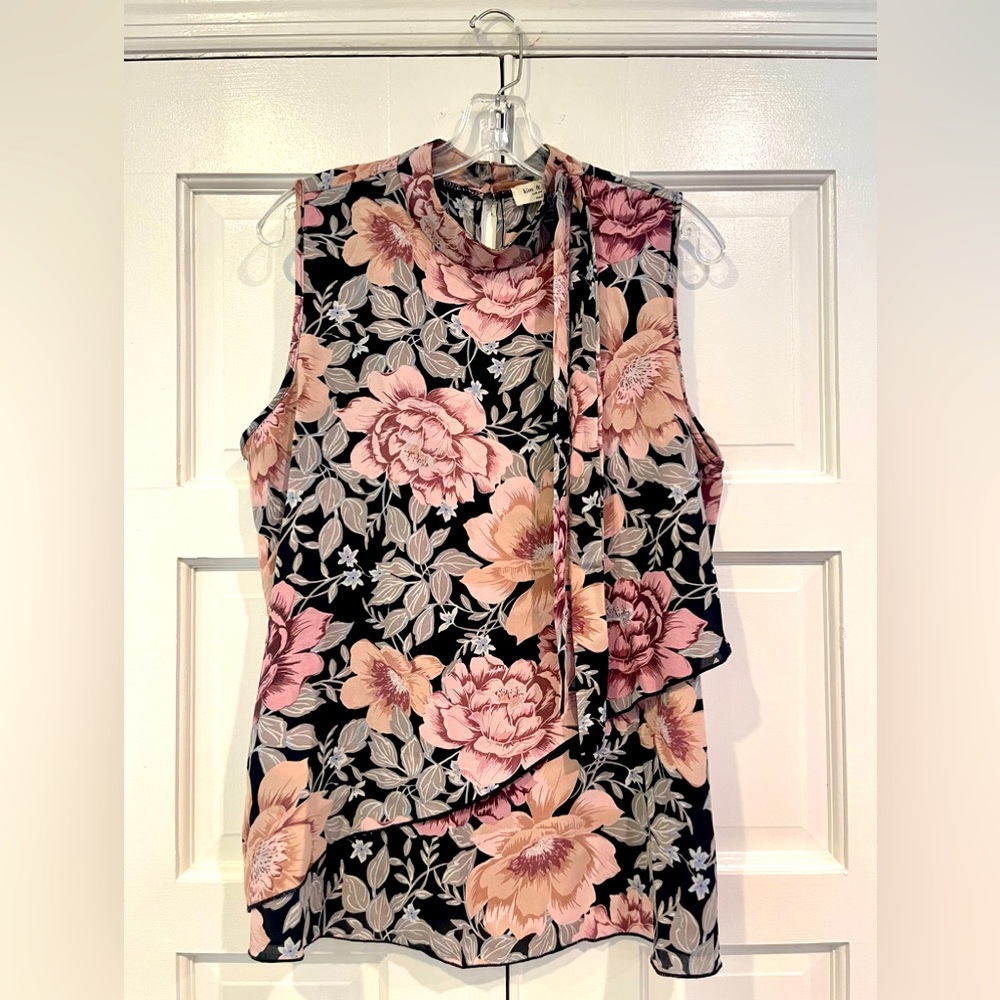 Flowy, Sleeveless, Floral Blouse